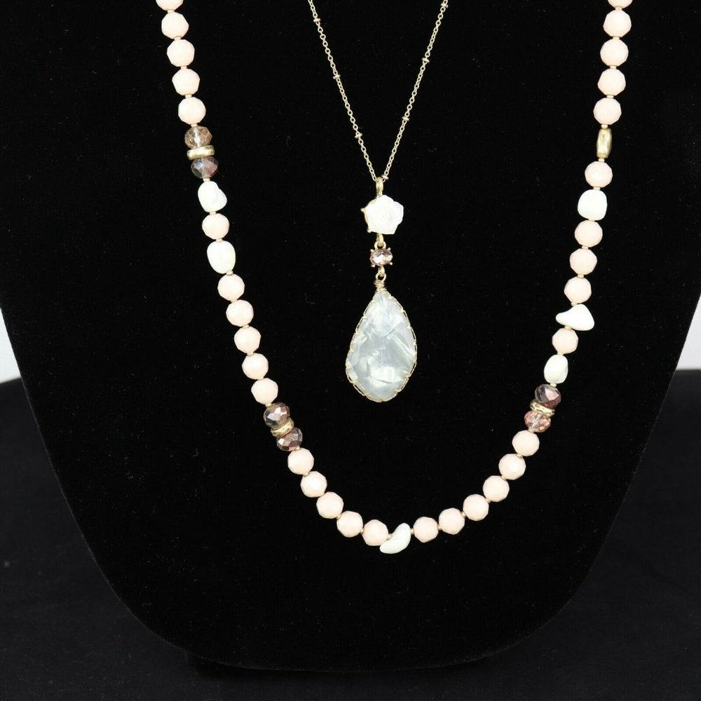 lonna & lilly Gold-Tone Bead & Stone Necklace - Picture 2 of 5